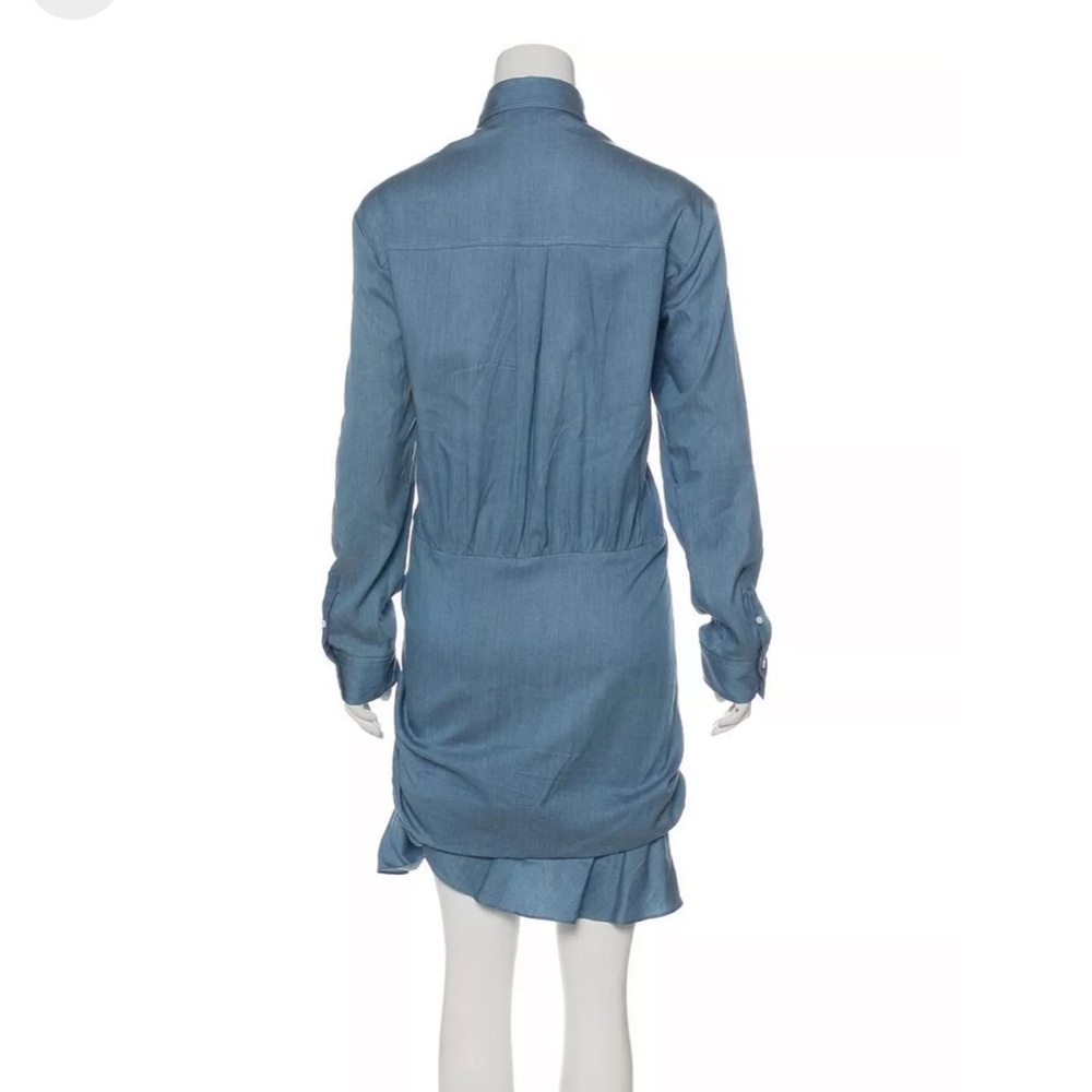 📌 NWOT Veronica Beard Runched Tie Front Dress - Picture 3 of 3